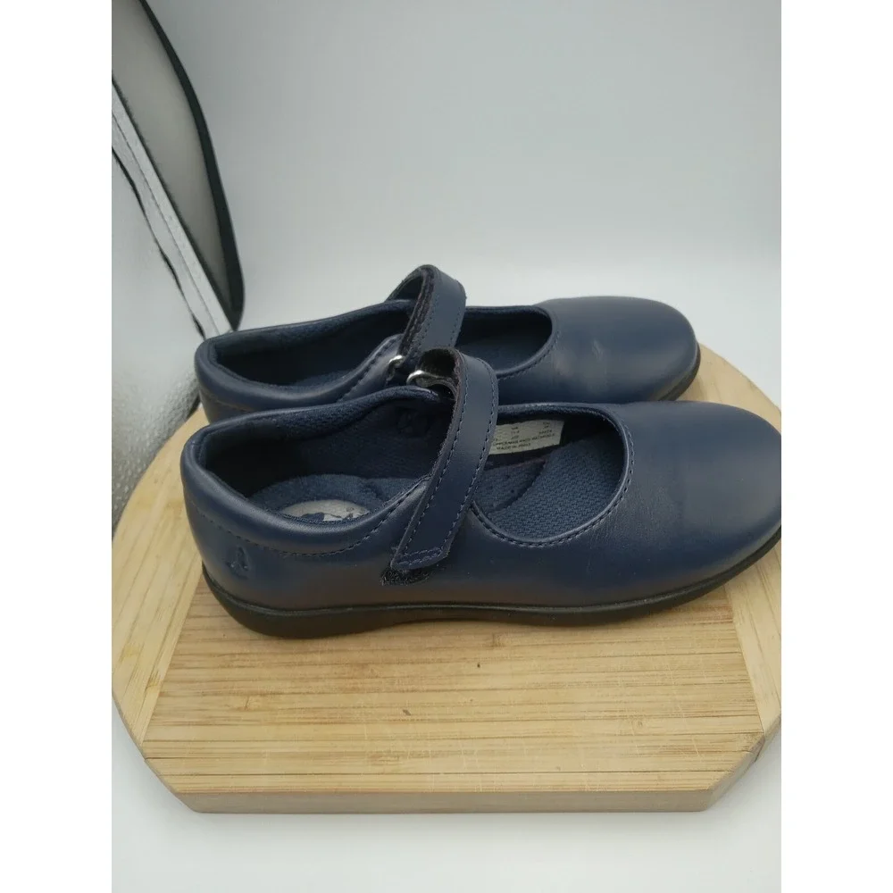 Hush Puppies Girl Shoes 12 Wide Lexi Navy Blue Leather School‎ or Formal